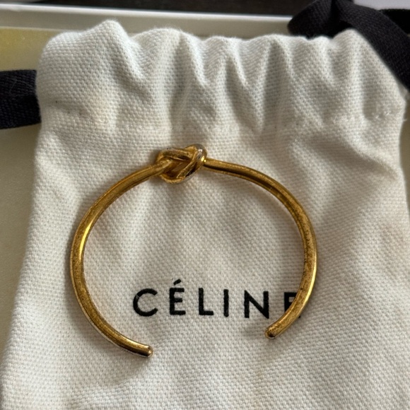 Celine Knot Extra Thin Gold Plated Bracelet - Picture 3 of 9